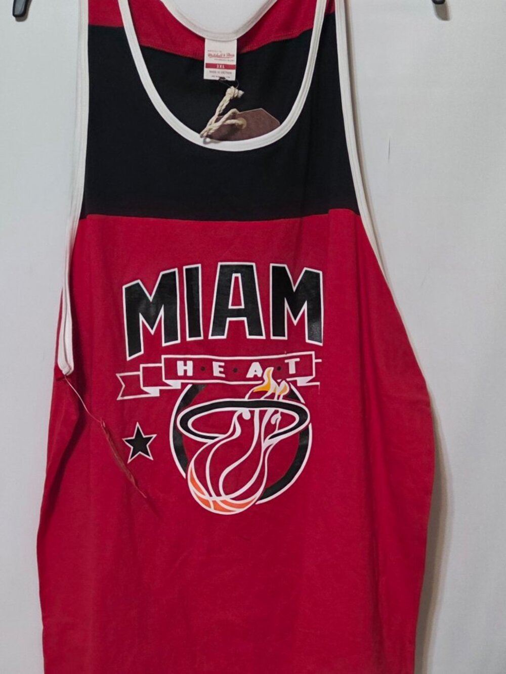 Miami Heat Tank Top Shirt Mitchell & Ness Men’s 3XL Red NBA Basketball